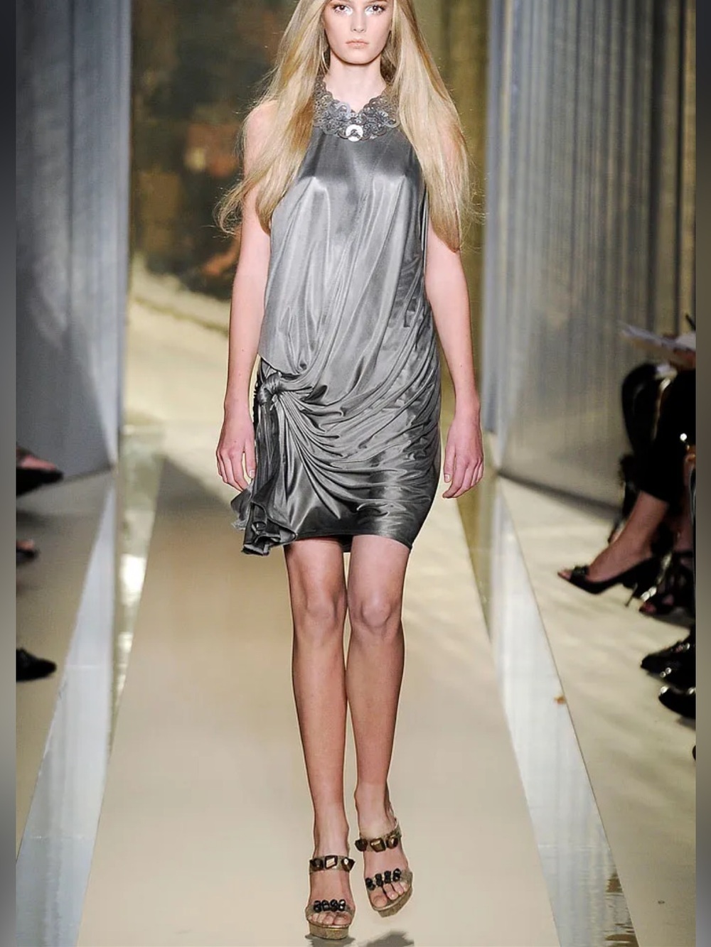 Donna Karan 2009 Spring Runway Collection heels 37 metallic archival designer